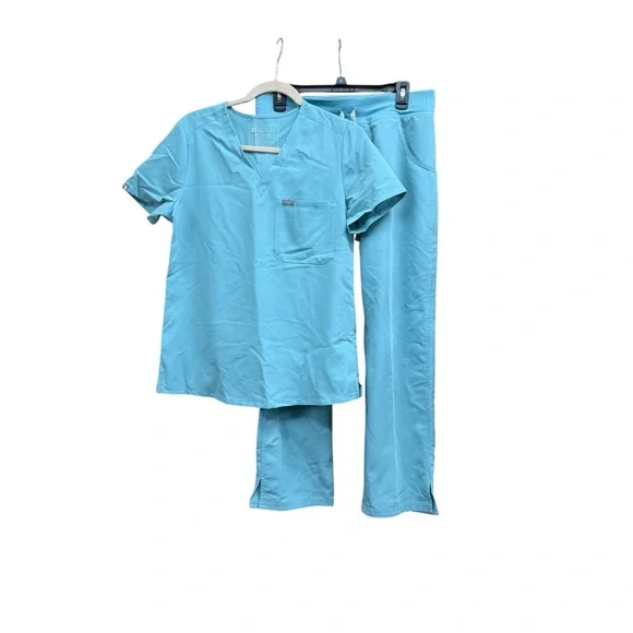 Figs Sea Glass Small Catarina Small Petite Kade Pants GUC - Picture 1 of 8